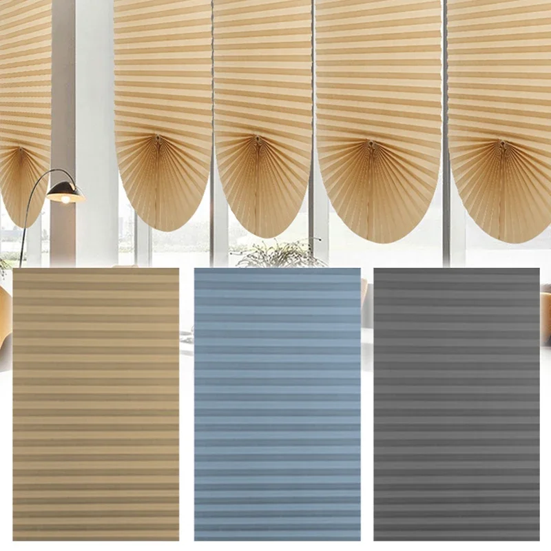 Linen Roller Blind - Tende pieghettate autoadesive di 5 dimensioni,