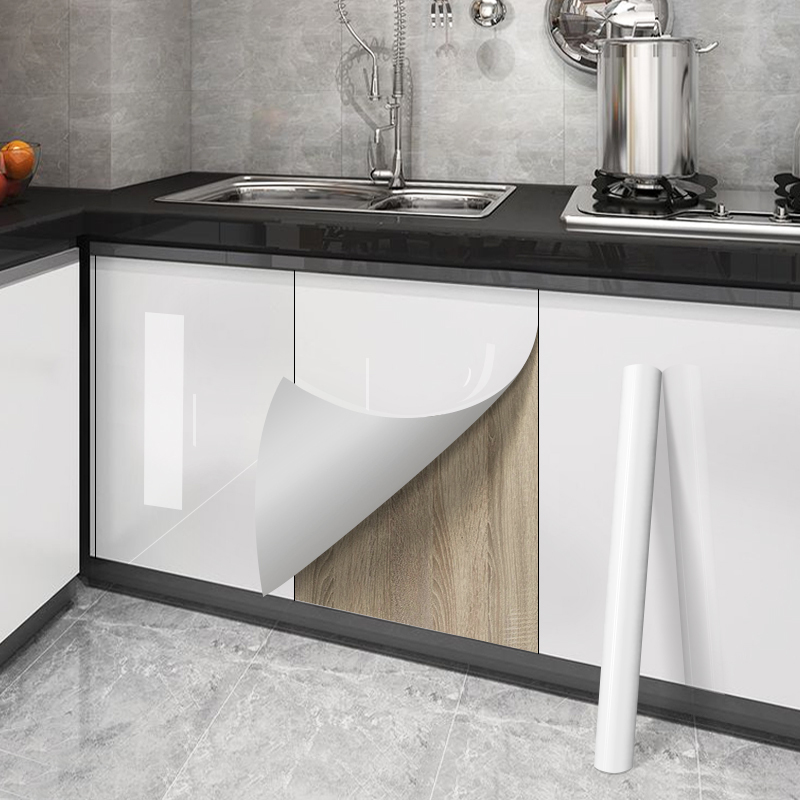 Interior Design Kitchen - Adesivi Murali Lucidi Bianchi per Mobili,
