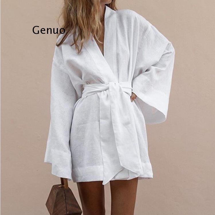 Cardigan Kimono con scollo a v - Linen Roller Blind recensione e prezzo